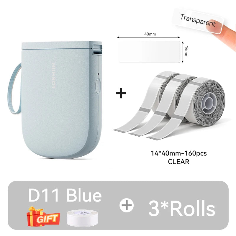 LabelGo™ D11 Mini Bluetooth Label Printer – Portable, Inkless & Rechargeable (Green)