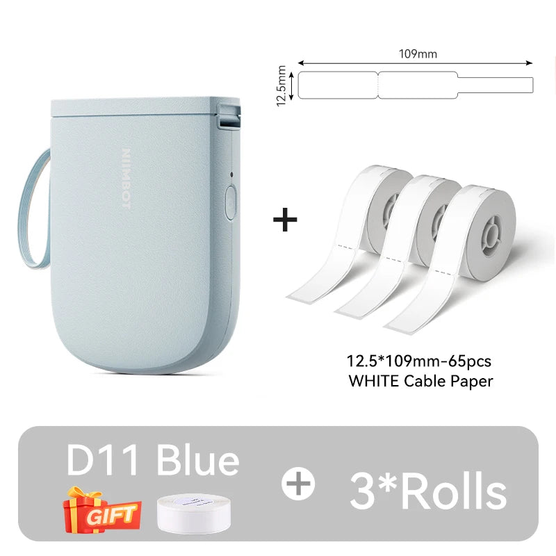 LabelGo™ D11 Mini Bluetooth Label Printer – Portable, Inkless & Rechargeable (Green)