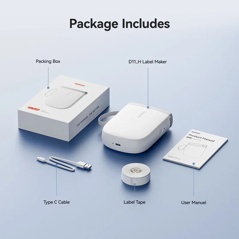 LabelGo™ D11 Mini Bluetooth Label Printer – Portable, Inkless & Rechargeable (Green)