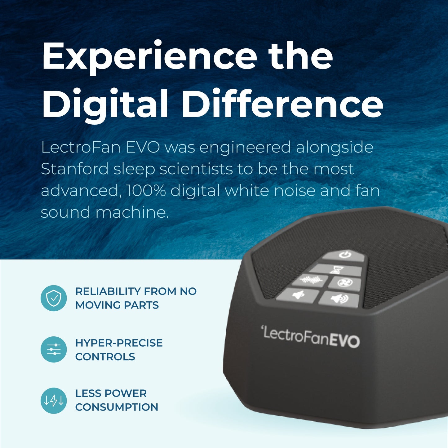 EVO White Noise Sleep Machine – Portable Sound Therapy for Rest & Relaxation